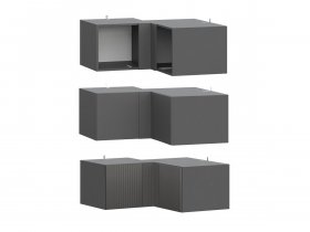 Антресоль (АН50+АН75+планка) Эккервуд (графит) в Двуречье - dvureche.mebel-nsk.ru | фото