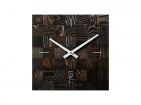 Часы настенные SLT 5195 CHESS BLACK WOOD в Двуречье - dvureche.mebel-nsk.ru | фото