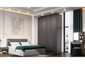 Гардеробная Эккервуд (графит) в Двуречье - dvureche.mebel-nsk.ru | фото