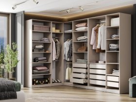 Гардеробная Эккервуд (меланж) в Двуречье - dvureche.mebel-nsk.ru | фото