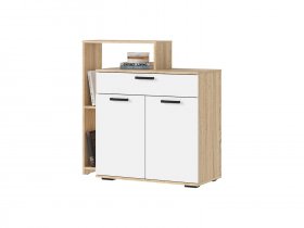 Комод 1000 КМ-01 Санса (дуб сонома/белый) в Двуречье - dvureche.mebel-nsk.ru | фото