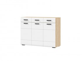 Комод 1200 КМ-01 Либерти (дуб сонома/белый глянец) в Двуречье - dvureche.mebel-nsk.ru | фото
