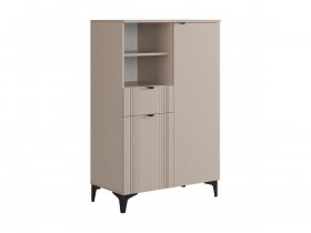Комод 2 Рич (кашемир/фрапучино матовый/черный) в Двуречье - dvureche.mebel-nsk.ru | фото