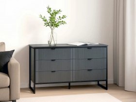 Комод 6 ящиков Нора (металл бруклин/графит) в Двуречье - dvureche.mebel-nsk.ru | фото