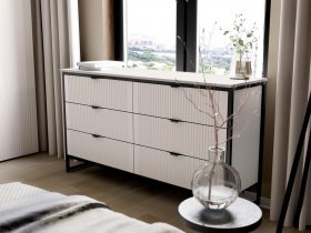 Комод 6 ящиков Нора (персидский жемчуг) в Двуречье - dvureche.mebel-nsk.ru | фото