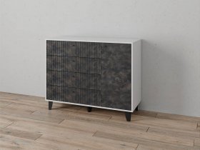Комод «Катрин-13» (белый/мальта грей) в Двуречье - dvureche.mebel-nsk.ru | фото