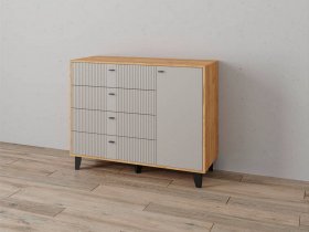 Комод «Катрин-13» (дуб крафт золотой/сантьяго софт) в Двуречье - dvureche.mebel-nsk.ru | фото