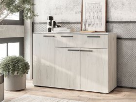 Комод Стандарт-4 NEW (дуб крафт белый) в Двуречье - dvureche.mebel-nsk.ru | фото