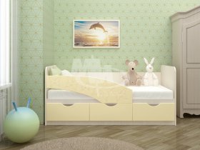Кровать детская Бабочки 1,6 м в Двуречье - dvureche.mebel-nsk.ru | фото