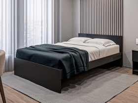 Кровать двуспальная 1,4м Бруклин СБ-3353 (диамант серый) в Двуречье - dvureche.mebel-nsk.ru | фото