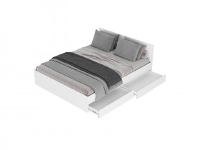 Кровать двуспальная с ящиками 1,4м Симпл КР-12 в Двуречье - dvureche.mebel-nsk.ru | фото