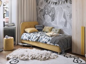 Кровать односпальная Лео 0,9 м в Двуречье - dvureche.mebel-nsk.ru | фото
