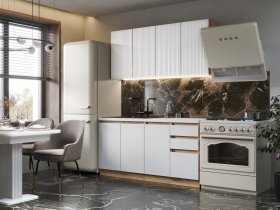 Кухонный гарнитур Ника 1,6 м (белый) в Двуречье - dvureche.mebel-nsk.ru | фото