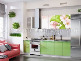 Кухонный гарнитур Яблоневый цвет в Двуречье - dvureche.mebel-nsk.ru | фото