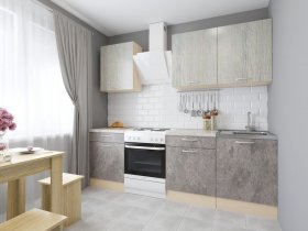Модульная кухня Йота (пикард/цемент) в Двуречье - dvureche.mebel-nsk.ru | фото