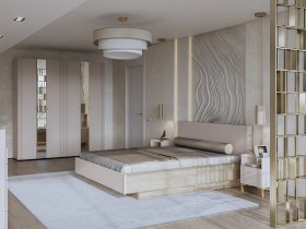 Модульная спальня Одетта (дуб эндгрей/меланж) в Двуречье - dvureche.mebel-nsk.ru | фото
