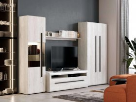 Модульная стенка Ницца (дуб витенберг) в Двуречье - dvureche.mebel-nsk.ru | фото