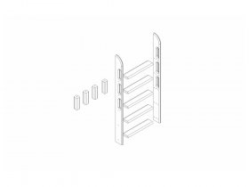 Пакет №10 Прямая лестница и опоры для двухъярусной кровати Соня в Двуречье - dvureche.mebel-nsk.ru | фото