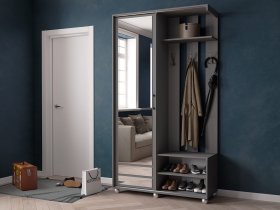 Прихожая «Ларго-2» (графит серый) в Двуречье - dvureche.mebel-nsk.ru | фото