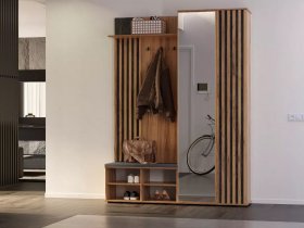 Прихожая Марракеш (дуб вотан/цемент темный) в Двуречье - dvureche.mebel-nsk.ru | фото