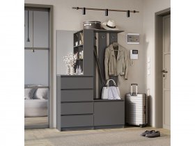 Прихожая Симпл ПР-04 (графит) в Двуречье - dvureche.mebel-nsk.ru | фото