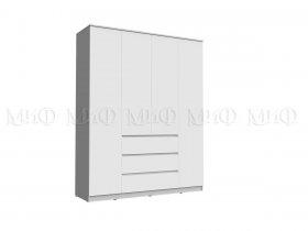 Шкаф 1600 с ящиками Челси (белый) в Двуречье - dvureche.mebel-nsk.ru | фото