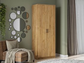 Шкаф двухстворчатый ШК-2 (дуб крафт золотой) в Двуречье - dvureche.mebel-nsk.ru | фото