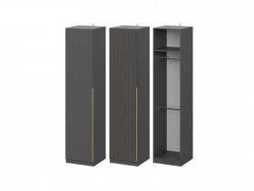 Шкаф ШК-50 Эккервуд (графит) в Двуречье - dvureche.mebel-nsk.ru | фото