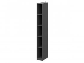 Шкаф-стеллаж ШК-25 Эккервуд (графит) в Двуречье - dvureche.mebel-nsk.ru | фото