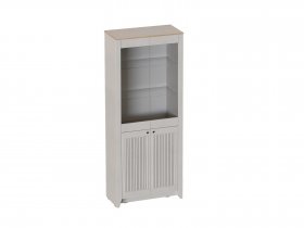 Шкаф-витрина двухдверная Валенсия (гостиная) в Двуречье - dvureche.mebel-nsk.ru | фото