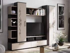Стенка «Дакота» (венге/дуб молочный) в Двуречье - dvureche.mebel-nsk.ru | фото