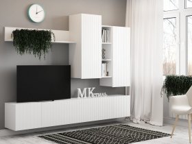 Стенка Сканди (белый) в Двуречье - dvureche.mebel-nsk.ru | фото