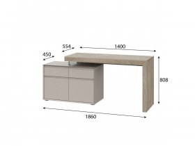 Стол 22 J-КШ Этна (дуб эндгрей/кашемир) в Двуречье - dvureche.mebel-nsk.ru | фото
