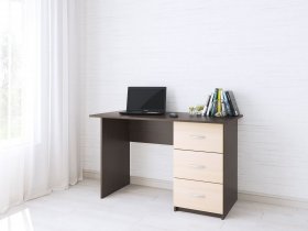 Стол письменный Сити-1 (венге/дуб молочный) в Двуречье - dvureche.mebel-nsk.ru | фото