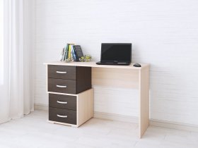Стол письменный Сити-2 (венге/дуб молочный) в Двуречье - dvureche.mebel-nsk.ru | фото