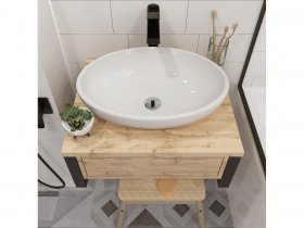 Тумба GRUNGE LOFT 60П 1в.я Дуб Вотан в Двуречье - dvureche.mebel-nsk.ru | фото