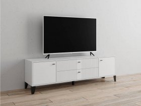 Тумба под ТВ Парус-10 (белый/белый снег) в Двуречье - dvureche.mebel-nsk.ru | фото