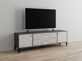 Тумба под ТВ Парус-10 (графит/мальта) в Двуречье - dvureche.mebel-nsk.ru | фото