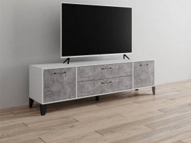 Тумба под ТВ Парус-13 (белый/ателье светлое) в Двуречье - dvureche.mebel-nsk.ru | фото