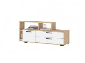 Тумба под ТВ ТВ-01 Санса (дуб сонома/белый) в Двуречье - dvureche.mebel-nsk.ru | фото
