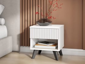 Тумба прикроватная Эккервуд (белый) в Двуречье - dvureche.mebel-nsk.ru | фото