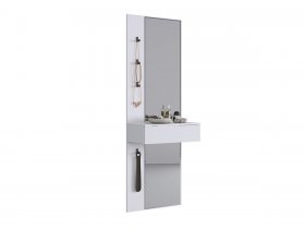 Зеркало Мерси (белое дерево) в Двуречье - dvureche.mebel-nsk.ru | фото